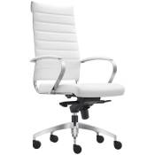 Vivol - Chaise de bureau Granada Blanche - 100% cuir - Blanc