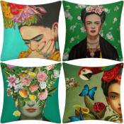 4 pièces peinture à l'huile Frida Kahlo autoportrait