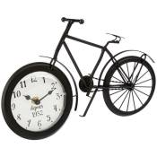 Atmosphera - Horloge vélo à poser métal noir H18cm