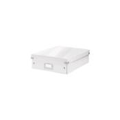 Boîte de rangement carton Leitz Click&Store Wow avec séparateurs h 10,5 x l 27,8 x p 36,8 cm blanche - Blanc