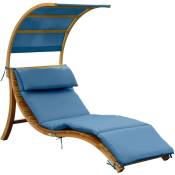 Chaise longue de jardin Salina en bois Lit de jardin
