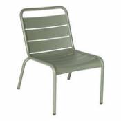 Chaise lounge Luxembourg / Assise basse - Fermob vert en métal