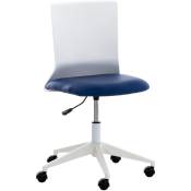 CLP - Chaise de bureau originale Apolda Bleu Similicuir