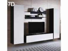 Combinaison de meubles luke 7d noir et blanc (2,6m)