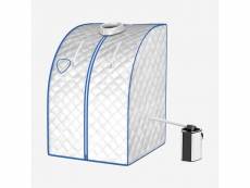 Costway 1000w sauna à vapeur jusqu’à 64℃, boîte pliable de sauna avec chaise, tente de sauna avec température réglable, cabine portable de sauna avec
