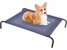 Costway lit de chien elevé capacité 40kg berceau de chien adapté à l’intérieurs et l’extérieurs (130 x 90 x 20cm(xl))