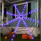 Décorations d'Halloween Lumières de toile d'araignée,