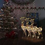 Décorations de Noël de renne Acrylique 3 pcs 120 cm Multicolore