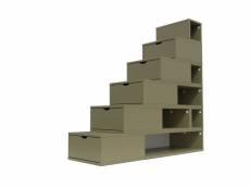 Escalier cube de rangement hauteur 150cm taupe ESC150-T