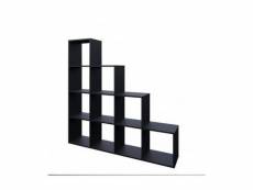 Etagère escalier 10 cases en noir 143 x 138 x 29 cm