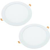 Jandei - 2x Downlight led 18W rond encastrable 4200K,