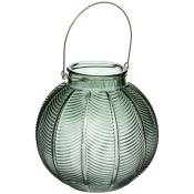 Lanterne Palm - verre D20 cm - Atmosphera créateur d'intérieur - Vert jade