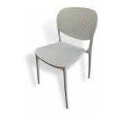 Lot de 4 chaises modernes blanches en résine - Blanc - Kosmi