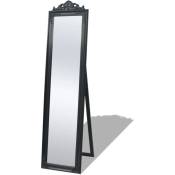 Miroir sur pied Style baroque 160x40 cm Noir