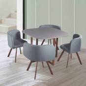 Mobilier Deco - mosaic - Table Mosaic + 4 chaises gris - Gris