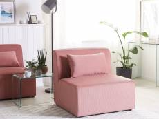 Module fauteuil en velours côtelé rose pour canapé lemvig 247308