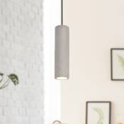 Paco Home - Luminaire à suspension , GU10, luminaire pour séjour, salle à manger, cuisine, réglable en hauteur Béton-gris pierre, Sans ampoules