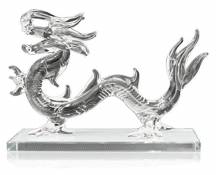 Piquaboo Dragon chinois en cristal transparent avec