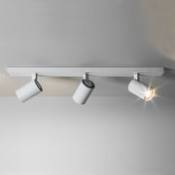 Plafonnier Ascoli Triple Bar / 3 spots orientables - L 60 cm - Astro Lighting blanc en métal