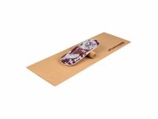 Planche d'équilibre - boarderking indoorboard classic + tapis + rouleau bois / liège - pour renforcer vos muscles