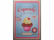 "plaque cupcake deco cuisine salon de thé tole peinte