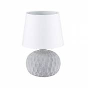 Relaxdays Lampe de table socle en ciment gris lampe