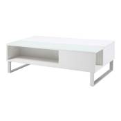 Selsey - kostrena - Table basse - 110x60 cm - relevable contemporaine blanche