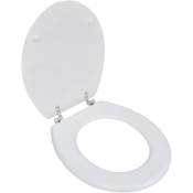 Siège de toilette avec Couvercle mdf Design simple Blanc