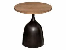 Table à café ronde design "mathis" 46cm noir