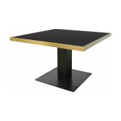 Table à manger carrée en fer noire 120 x 120 cm Germain