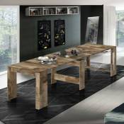 Table à manger extensible en bois 90x51-300cm Pratika