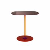 Table d'appoint Thierry / 33 x 50 x H 50 cm - Verre - Kartell rouge en verre