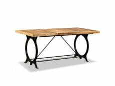 Table de salon salle à manger design bois de manguier brut 180 cm helloshop26 0902317