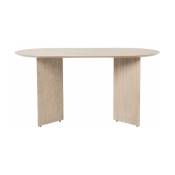 Table en bois ovale beige 150 cm Mingle - Ferm Living