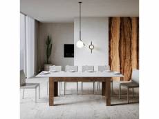 Table extensible moderne 90x160-220cm en bois de noyer