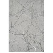 Tapis marbre gris argenté - dubai 55 Argent-240x330 Rectangle - Argent