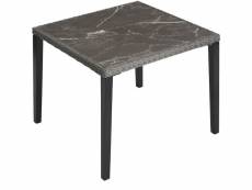 Tectake table en rotin tarent 93,5 x 93,5 x 75 cm - gris 404802