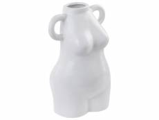 Vase à fleurs blanc 25 cm aigio 363061
