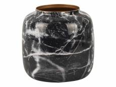 Vase effet marbre marble sphere 19.5 x 19.5 cm noir
