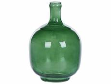 Vase en verre 24 cm vert paratha 317762