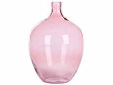 Vase en verre 39 cm rose roti 317667