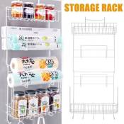 5 couches (66 x 30 x 12cm) Réfrigérateur Suspendu Rack Organisateur Étagère Gain de place Papier de soie Porte-rouleau Porte-serviettes Réfrigérateur