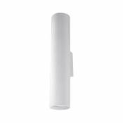 Applique Murale Tube Cylindre Blanc pour Ampoule GU10 - Blanc - SILUMEN