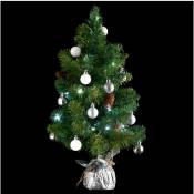 Arbre de Noël lumineux Sapin artificiel avec décoration