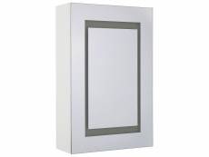 Armoire de toilette blanche avec miroir led 40 x 60 cm malaspina 236806