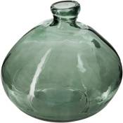 Atmosphera - Vase rond verre recyclé vert kaki D45cm