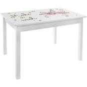 Bureau table enfant Print Douceur - 77 x 55 x 48 - Blanc