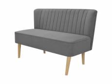 Canapé 117 x 55,5 x 77 cm | canapé fixe | sofa canapé de relaxation tissu gris clair meuble pro frco69321