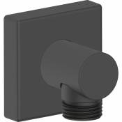 Duravit Coude de raccordement pour flexible Noir mat - rosace carrée - UV0630011046