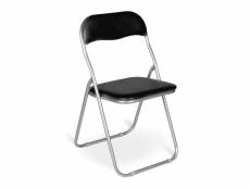 Ensemble de quatre chaises pliantes, couleur noire, dimensions 43 x 47 x 78 cm 8052773829595